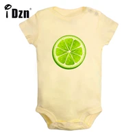 baby boys girls summer bodysuit lemon apricot printed clothing fruit lime design rompers newborn cotton short sleeves jumpsuits