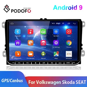 podofo 9 2din car radio android 9 0 gps navi car multimedia player for vw volkswagen golf polo passat b6 b7 touran car stereo free global shipping