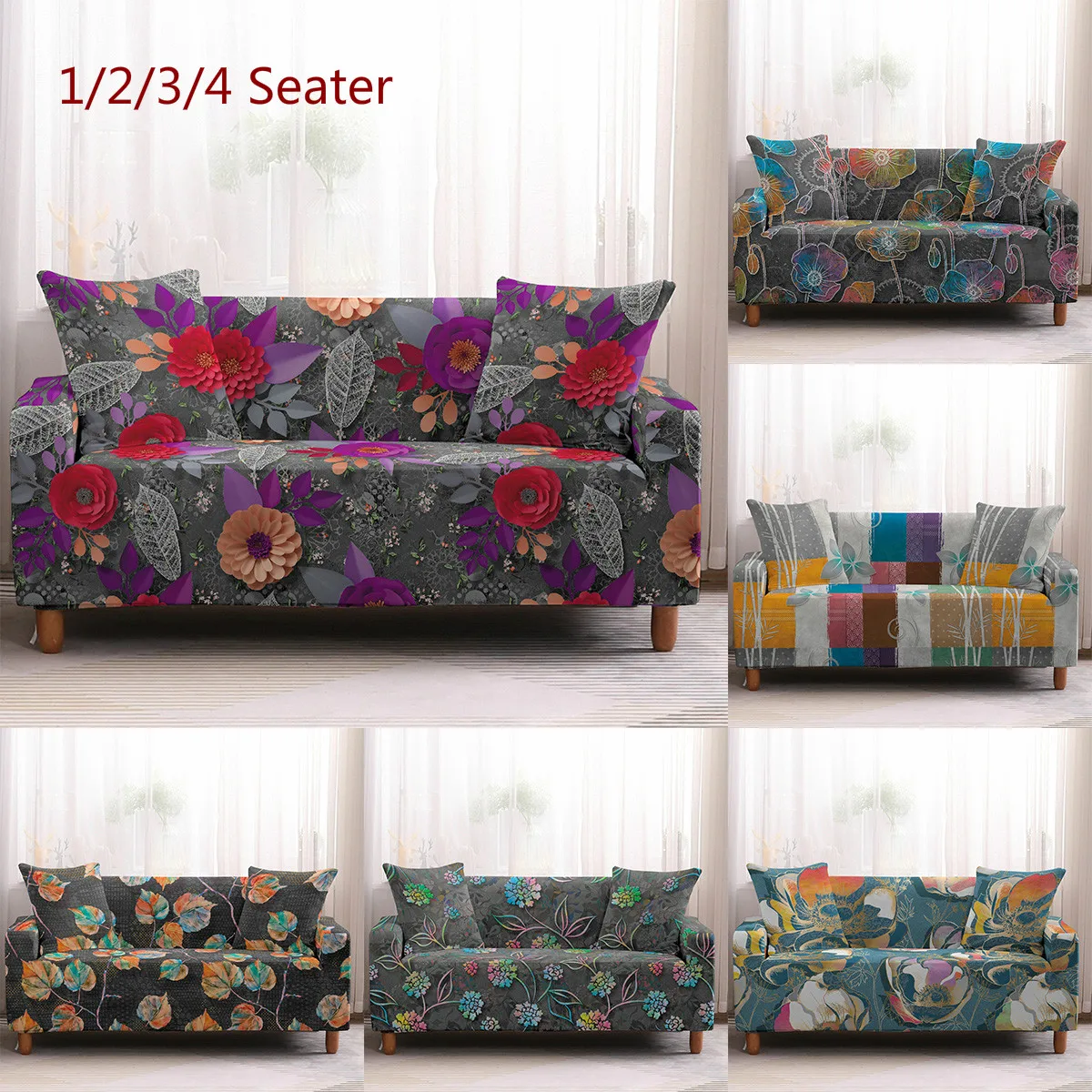 Винтажный чехол для дивана с цветами эластичные чехлы мебели Чехлы в гостиной