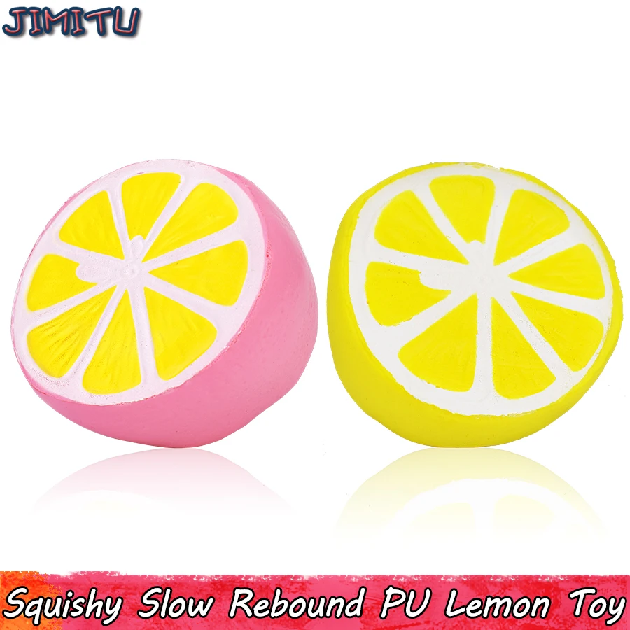 

Lemon Squishy Toy Cute Fruit Anti Stress Slow Rising Jumbo Squishies Educational Squeeze Toys for Children Home Party Decor
