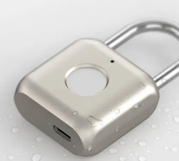 Золотой Новейший умный замок висячий замок xiaomi с отпечатком пальца USB Перезаряжаемый дверной замок с отпечатком пальца Умный Замок быстро разблокируется - Цвет: Золотой