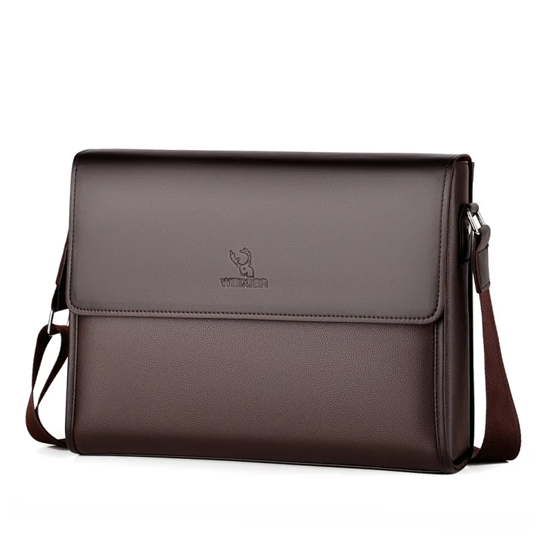 

Horizontal Vertical Section Vintage Men Leather Bags for Man Crossbody Bag Casual Single Shoulder Bag Large Office Briefcase