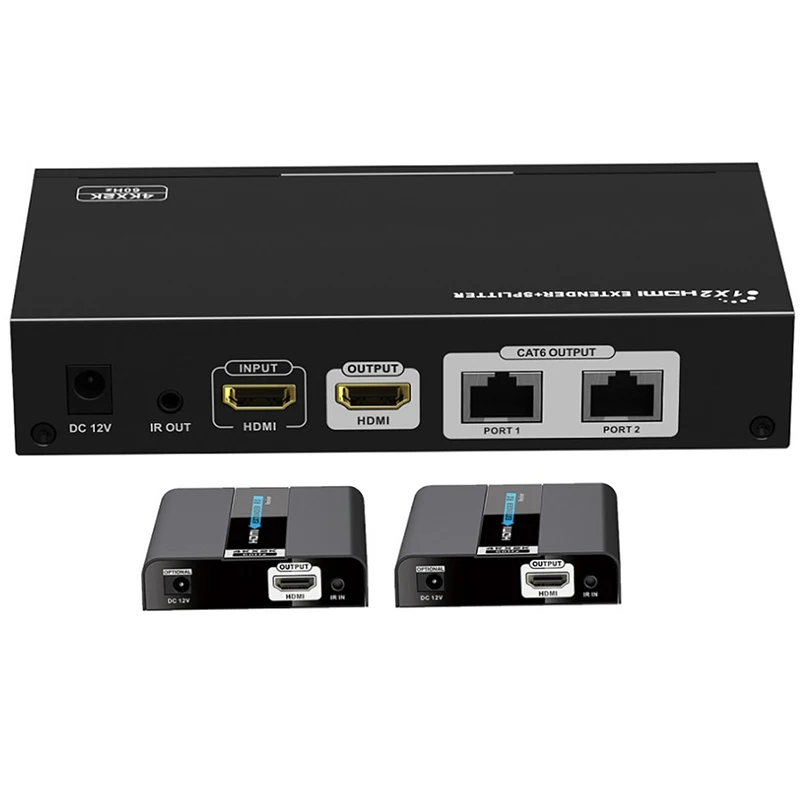 HDMI 2 0 расширитель разделитель 1 х2 по категории 5e/6 кабель до 40 м 4KX2K/60 Гц HDCP POE ИК