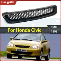 car front bumper grills for honda civic 1996 1998 ek cx dx ex hx lx abs grille cover hood mesh racing