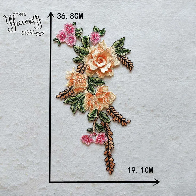 Разные стили цветочных кружевных декольте DIY Вышивка аппликация кружевной