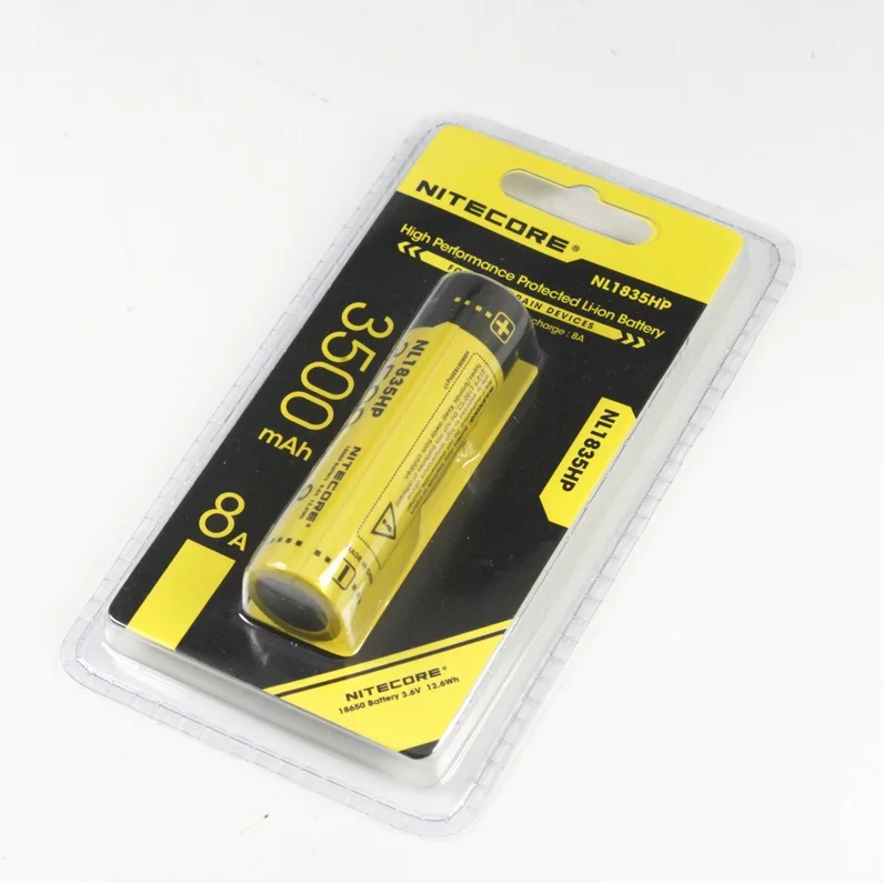 2017 Nitecore NL1835HP высокопроизводительная 18650 3500mAh 3 6 V 12.6Wh 8A защищенная литий ионная
