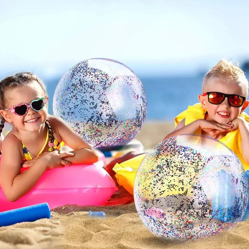 

Glittering Balls Inflatable Bubble Balls Transparent Beach Ball Pool Play Ball Inflatable Ball Photo Props Kids Adult Party Toys