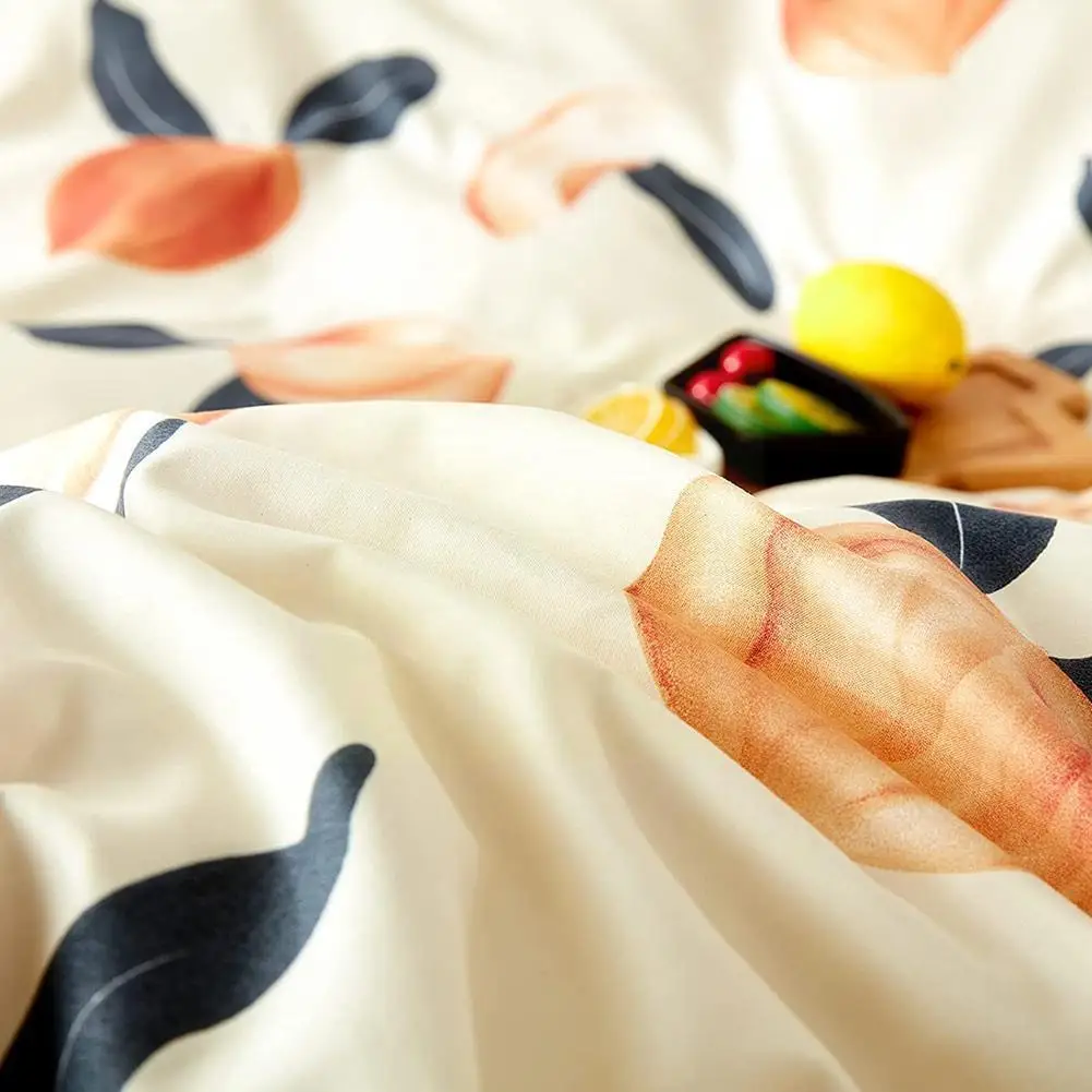 

Симпатичный розовый персиковый Комплект постельного белья, одеяло для девочки, постельное белье, наволочки, простыни для взрослых, Комплек...