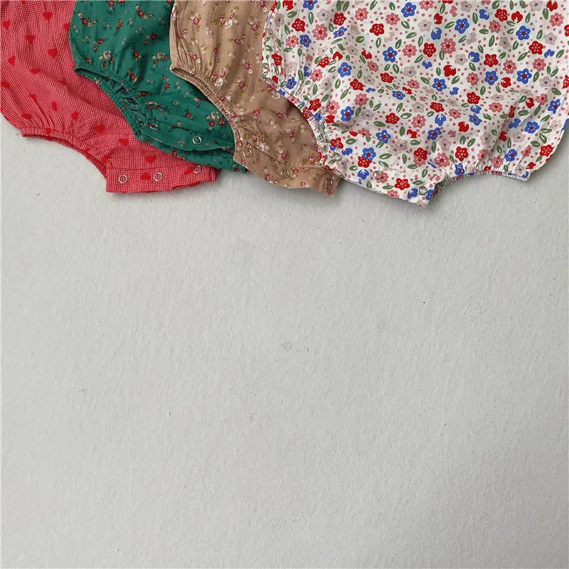 

Summer Baby Lovely Girls Clothes Chinese Style Floral Printed Classic Cheongs Short Sleeve Triangle Romper Toddler Kids Costume