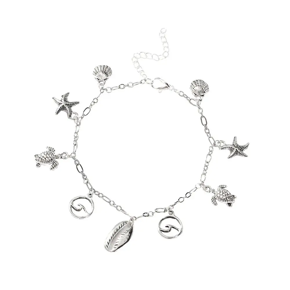 Women Marine Seris Bracelet Pendants Conch Starfish Turtle Decorating Wrist Decoration All Match | Украшения и аксессуары