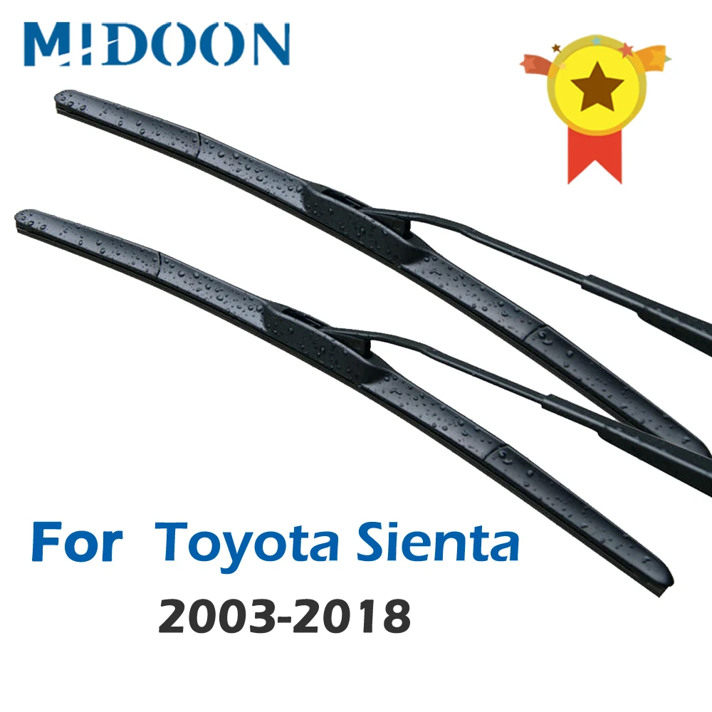 MIDOON стеклоочистителей для Toyota Sienta XP80 XP170 Fit крюк/кнопка руки Модель Год с 2003 по 2018 |