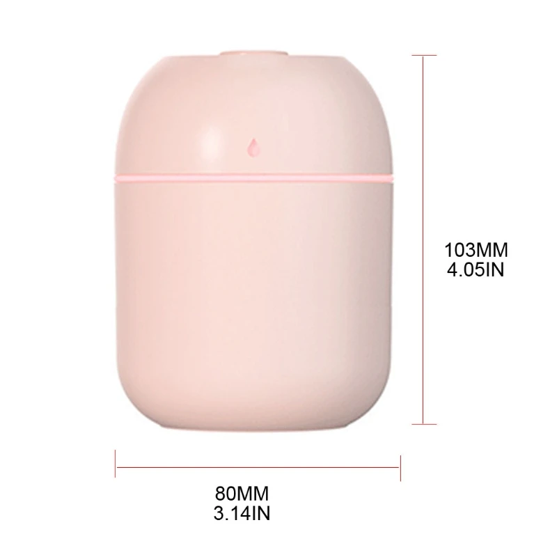 

Portable 220ml Mini Water Drop Humidifier USB Air Diffuser Fogger Mist Maker Sprayer with LED Light Desktop Night Lamp