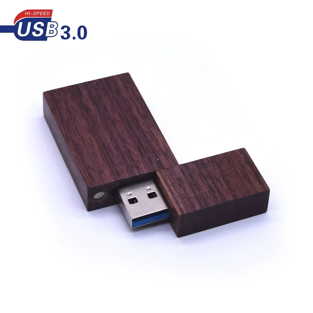 10 шт./лот Пользовательский логотип деревянный привод USB 3 0 с коробкой 4 ГБ 8 16 32 64