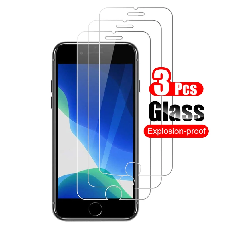 

Закаленное стекло для iphone se 2020, 3 шт., защита экрана hd для iphonese (2020), защитная стеклянная пленка, защита 9h