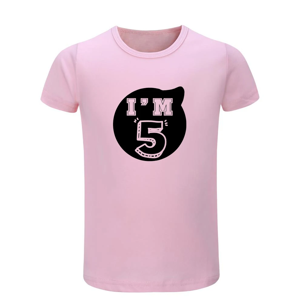 I'm 3 years old T-shirts 3rd birthday Pattern Kids Childs Graphic Printing Tee Shirts Boys Girls Short Sleeve Birthday Gift | Мать и