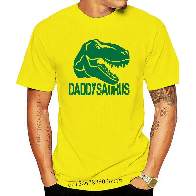

Father'S Day Gift Tshirt Dad T-Shirt King Daddysaurus Husband T-Rex Dinosaur Blk Festive Tee Shirt