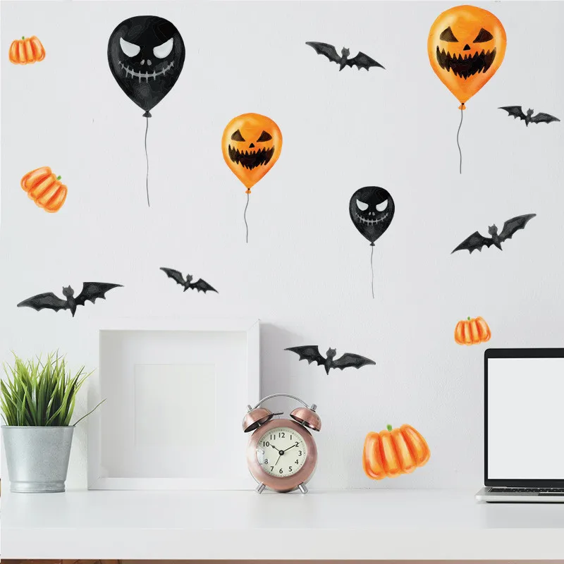 Хэллоуин тема обои различных призраков летучих мышей тыквы хэллоуин гостиной