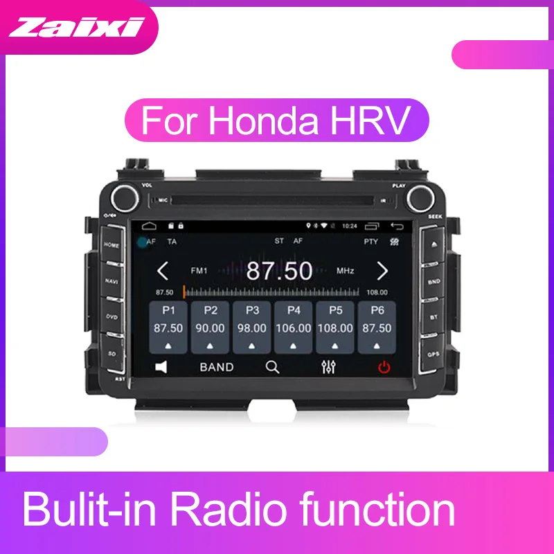 ZaiXi сенсорный экран Android автомобильный аудио для Honda HR-V HRV 2014 ~ 2019 поддержка GPS navi Ipod