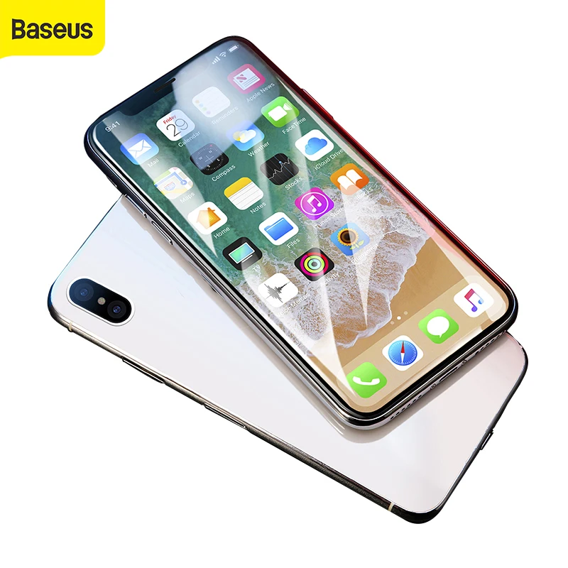 Ультратонкая защитная пленка Baseus 0 23 мм для iPhone X 3D защита от синего света