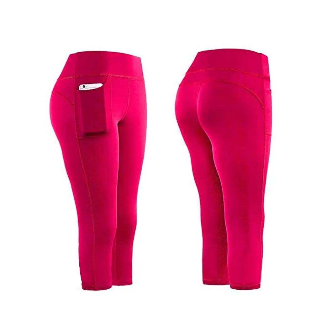 2020 Женские леггинсы для йоги Фитнес Секс Клуб Бесшовные Штаны с карманами Проволочные тренировочные брюки Слим Гимнастическая спортивная одежда.