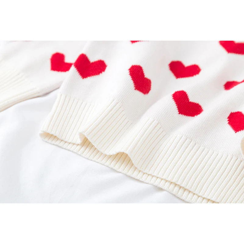 

Family Knit Loving Heart Sweaters Fashion Mother Baby Cotton Mommy and Me Clothes Family Clothing Family Matching Outfits