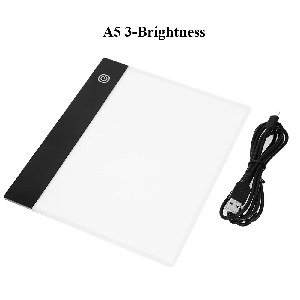 A5 3-Brightness A3/A4/A5 графический планшет, цифровой планшет для рисования, светильник, панель, светильник, панель для отслеживания, светодиодный дисплей, панель - Цвет: A5 3-Brightness