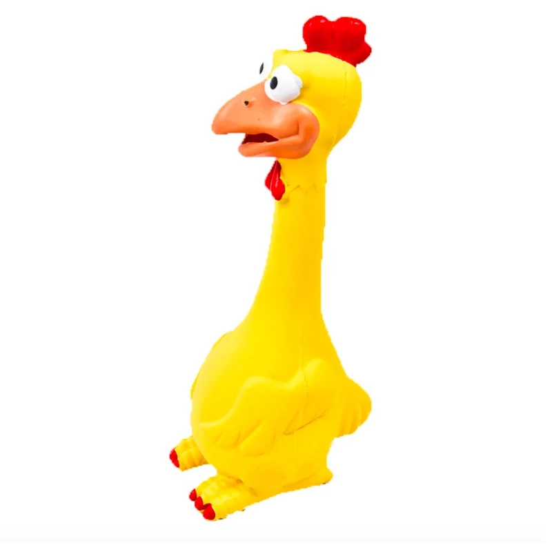 Fun кричащий цыпленок собака жевательные игрушки для кошек пищалка кошка игрушка