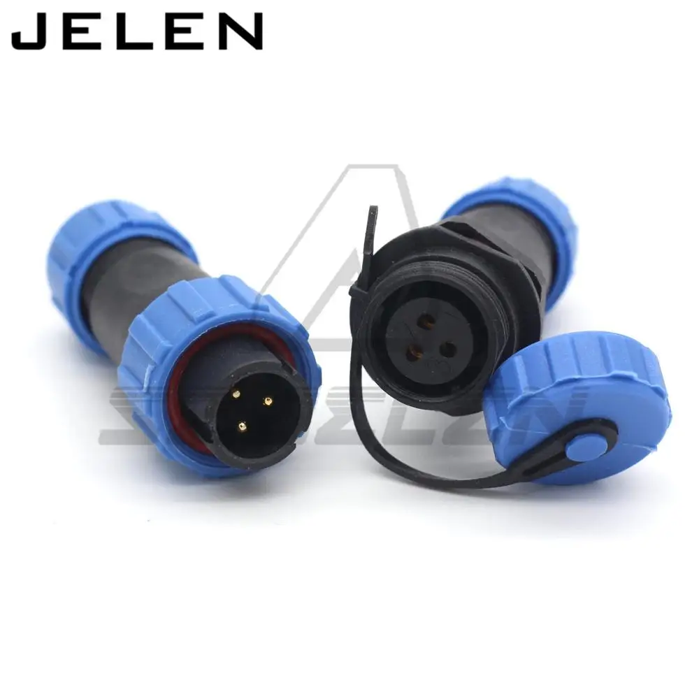 SP13 водонепроницаемый 3-контактный разъем кабельный ip68 шнур питания