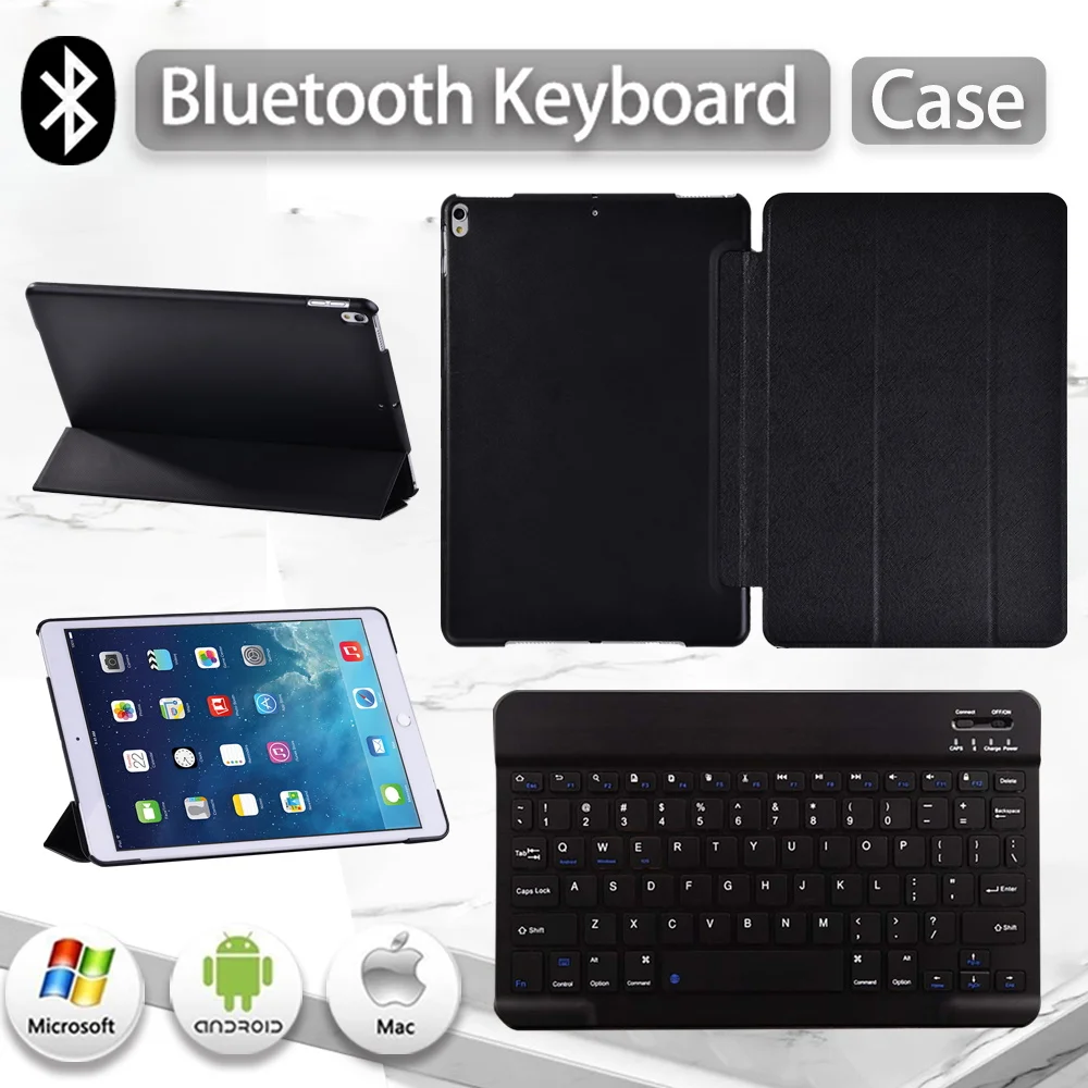 

Smart Tablet Cover Case for Apple iPad 10.2" 9th Generation 2021 Shockproof Stand Cover + Bluetooth Keyboard