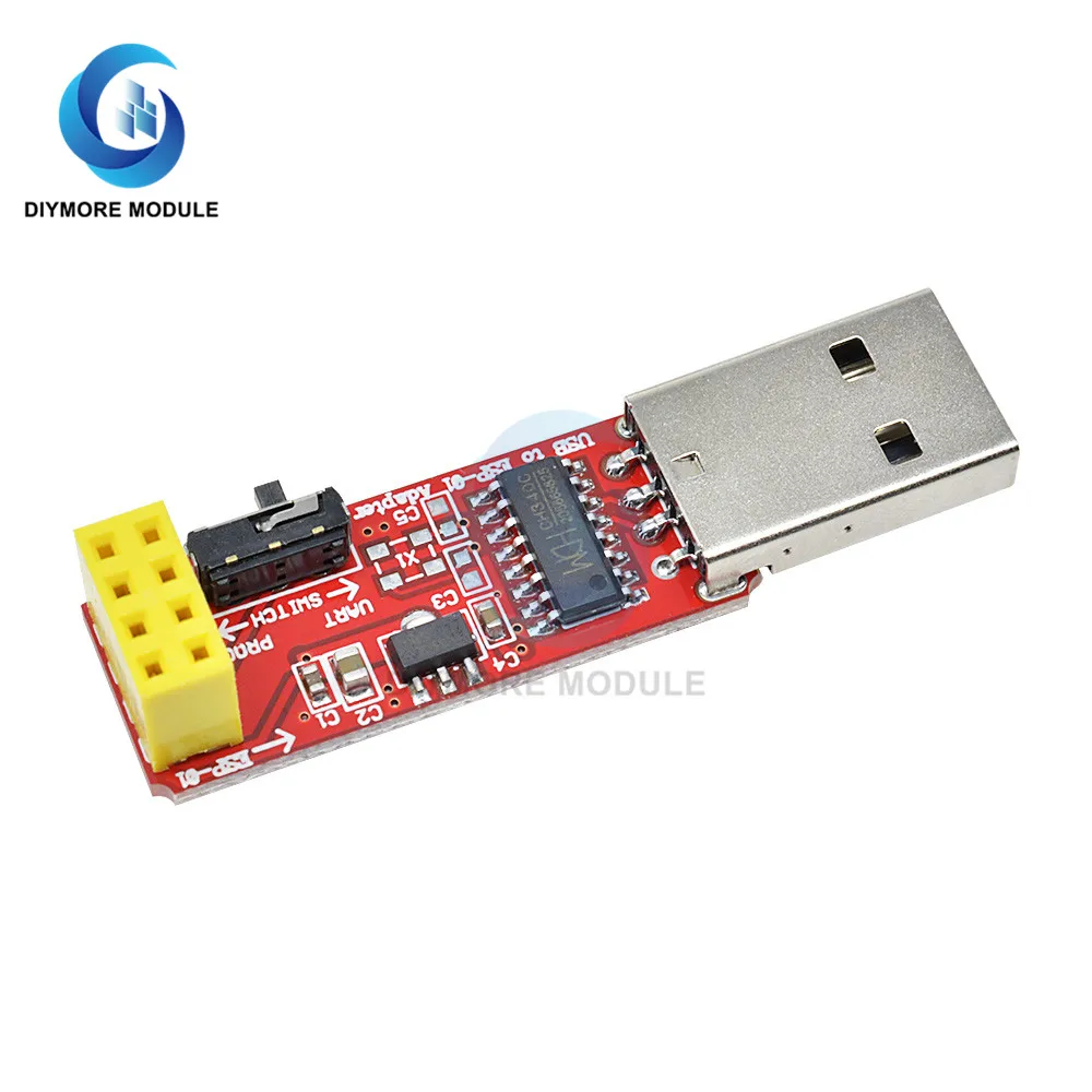 CH340 USB to ESP8266 ESP-01 ESP-01S Adapter 4.5V-5.5V Wifi Converter Programmer Module for Arduino Smart Home Wireless Control