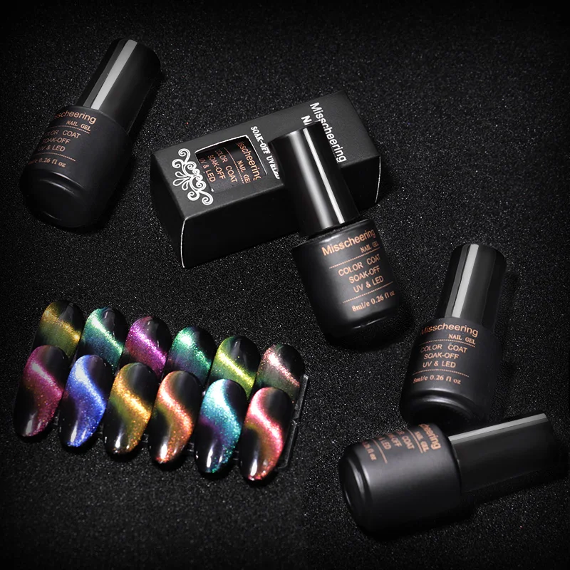 Гель-лак для ногтей 8 мл 5D Магнитный УФ-гель хамелеон кошачий глаз долговечный