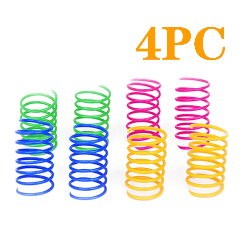 4/8/16/20pcs Kitten Cat Toys Wide Durable Heavy Gauge Spring Toy Colorful Springs Pet Coil Spiral Intera | Дом и сад