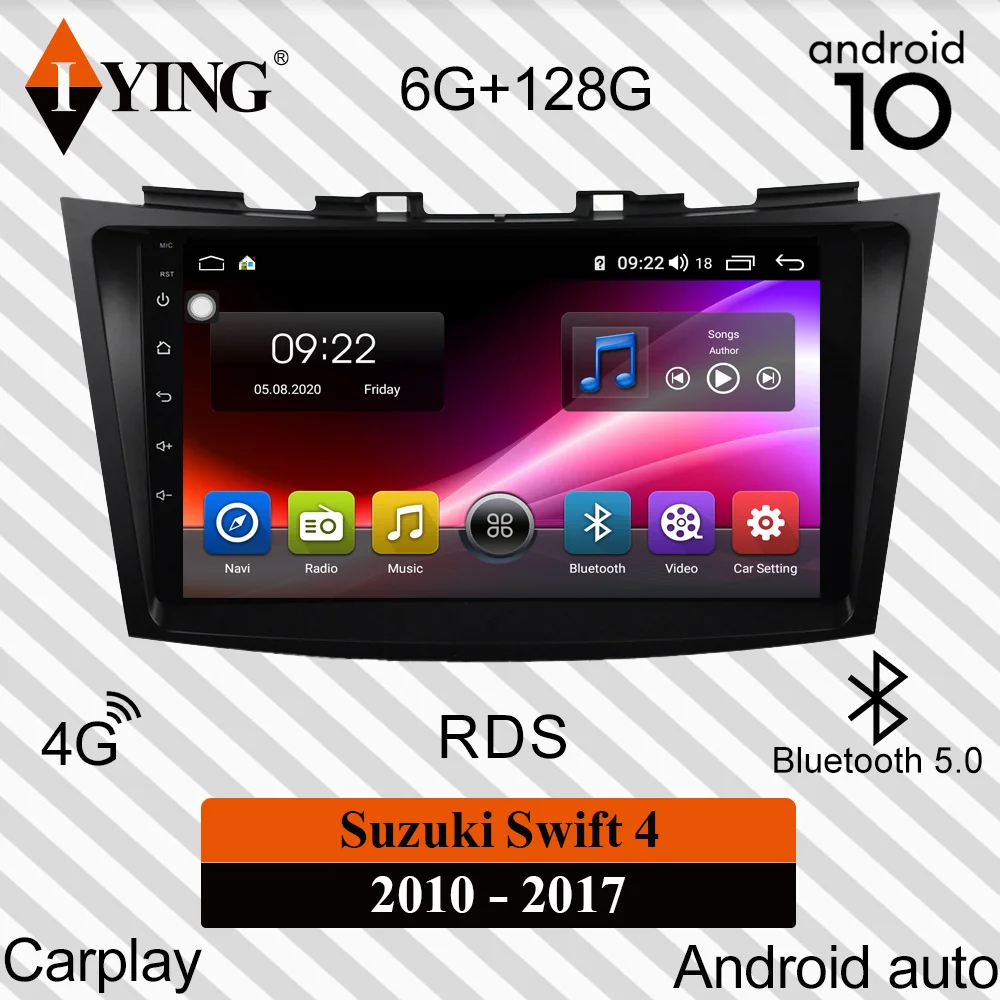 IYING беспроводной Carplay для Suzuki Swift 4 2010 2017 автомобильное радио мультимедийный видеоплеер навигация GPS DSP Android
