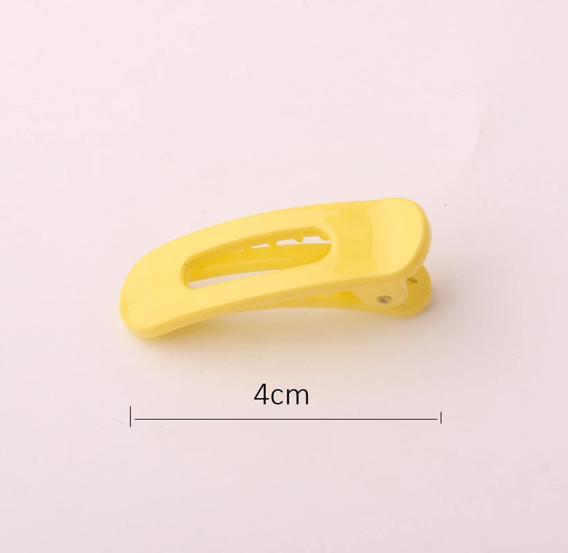 Детские заколки для волос яркие однотонные из экологичного пластика девочек