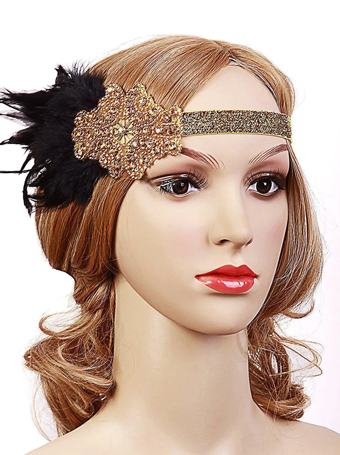 1920s Great Gatsby аксессуар к костюму для вечеринки набор Хлопушка повязка на голову с перьями жемчужное ожерелье перчатки держатель для сигарет браслет 5 шт набор