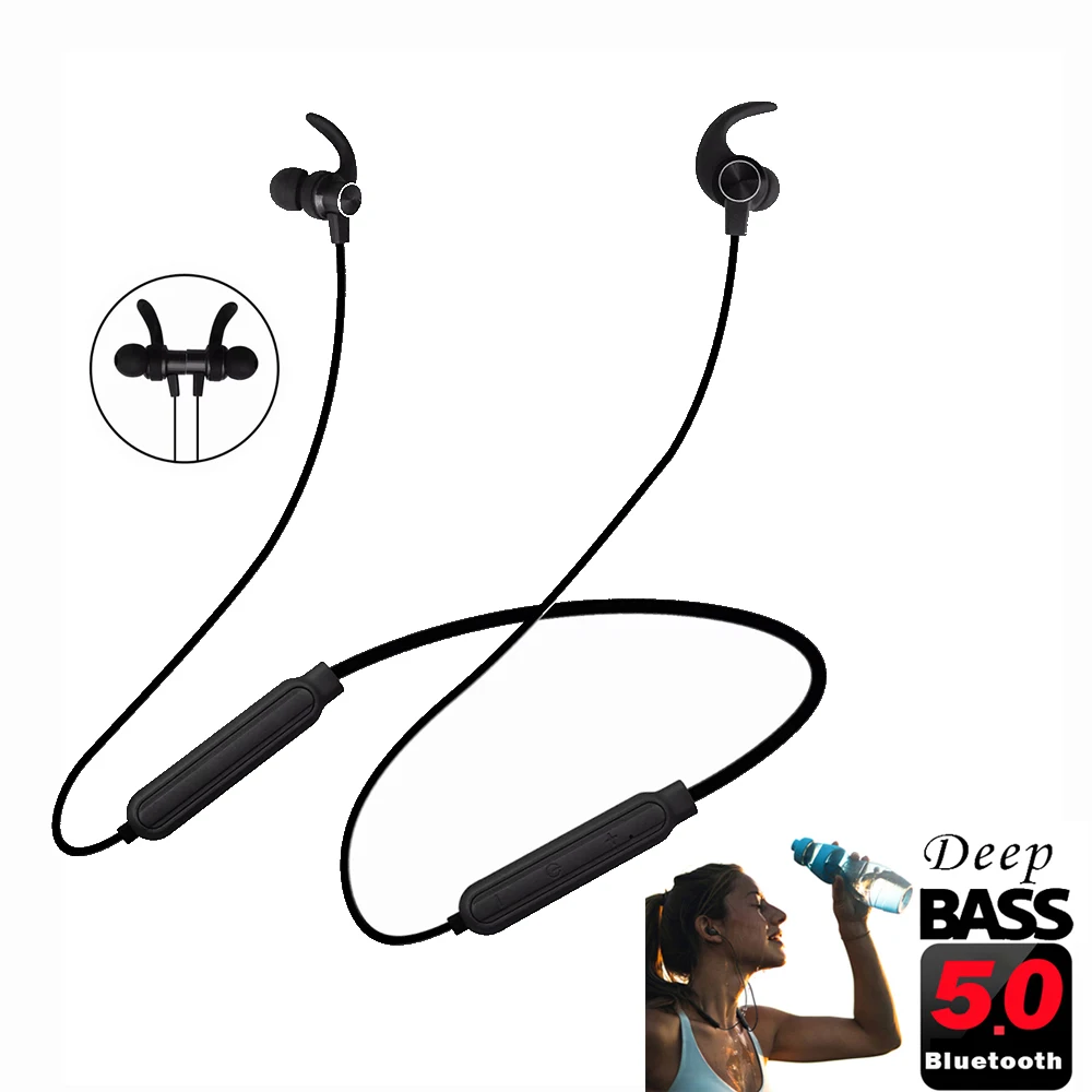 

Bluetooth Earphones Wireless headphones Bluetooth 5.0 Magnetic Neck Bass Stereo Hifi headsets W/Mic auriculares fone de ouvido