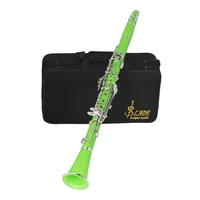 bb clarinet 17 keys high quality woodwind instrument abs resin green clarinet with box reeds musical instrument accessories