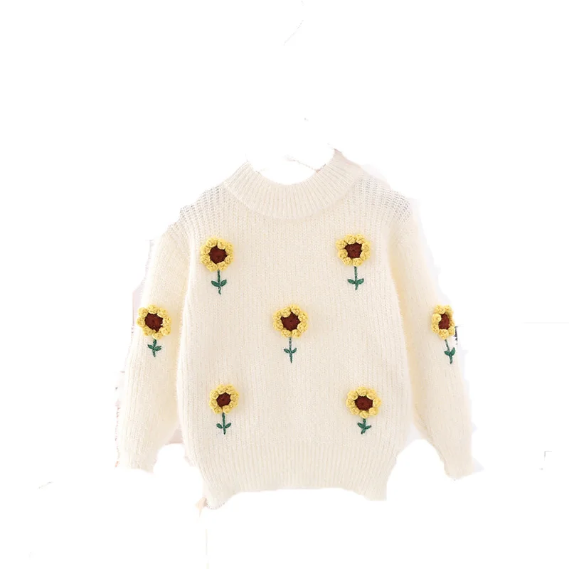 

new arrived winter autumn Children sweater girl clothes kids baby Knitted wholesales 3-7year students fruit with fleece