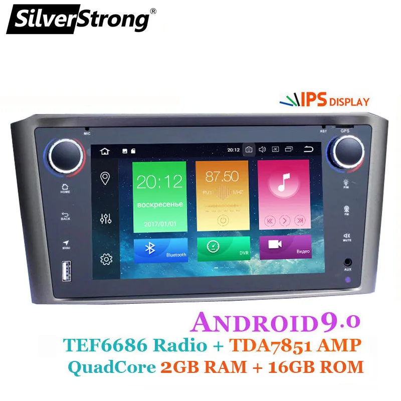 SilverStrong Android9.0 Автомагнитола Navi для TOYOTA Avensis 2din автомобильный навигатор android9.0 2din