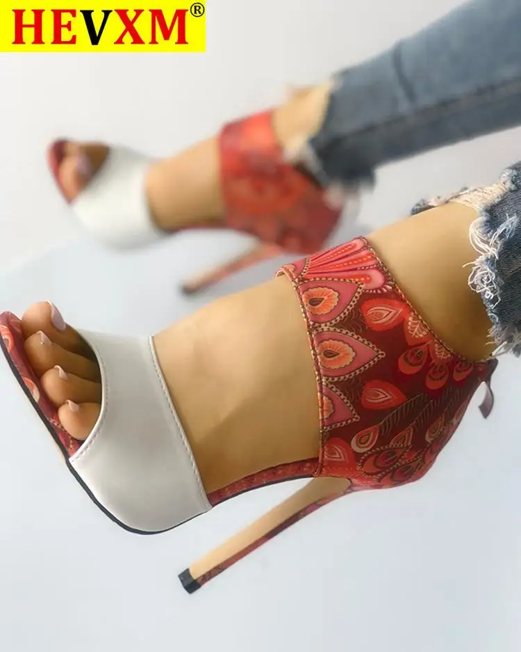 HEVXM 2020 сандалии на тонком каблуке новая обувь женские туфли высоком модные летние