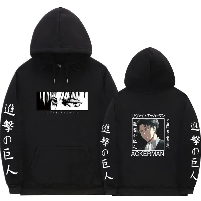 

Attack on Titan Men Anime Hip Hop Sweatshirts Streetwear Hoodies Popular Men Women Hooded Pullovers Harajuku