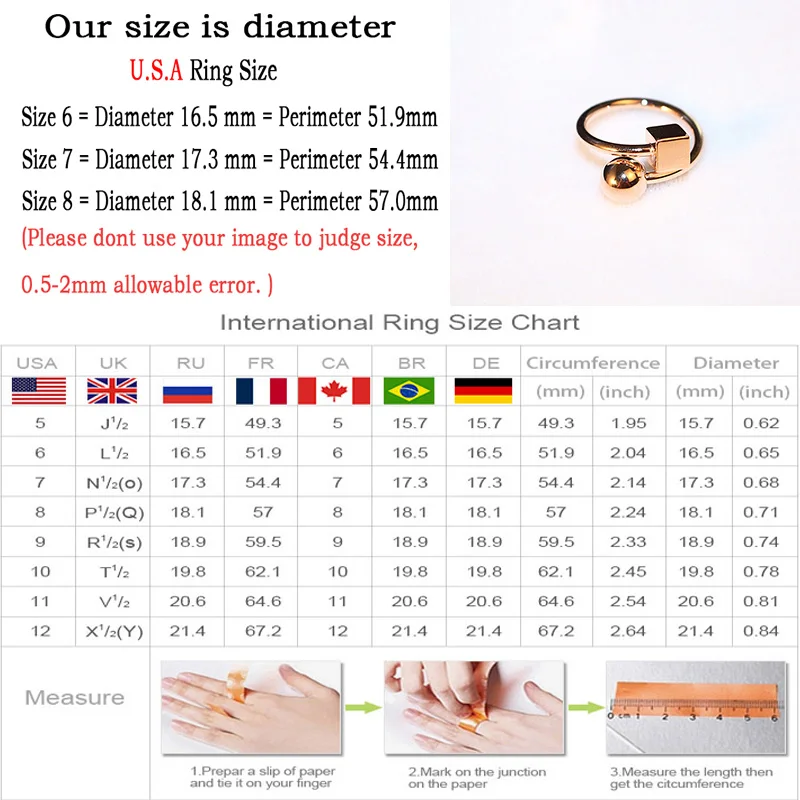 

New Arrive Open Rings For Women Geometric Round And Square Rose Gold Rings Simple Fine Anillos Wedding Bride Fashion Jewelry