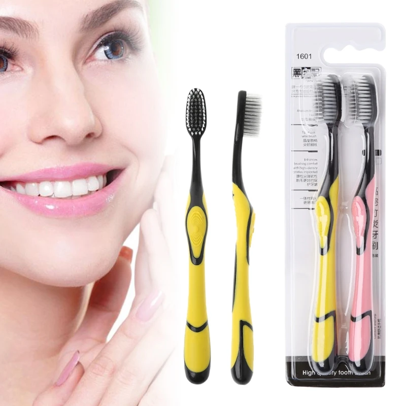 2 шт нано профессиональная взрослая бамбуковая зубная щетка заботится о ваших
