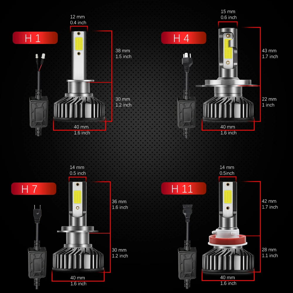 BraveWay Mini H4 LED H7 светодиодные фары для автомобиля дальнего света 12 В 10000LM H11 H8 6500K