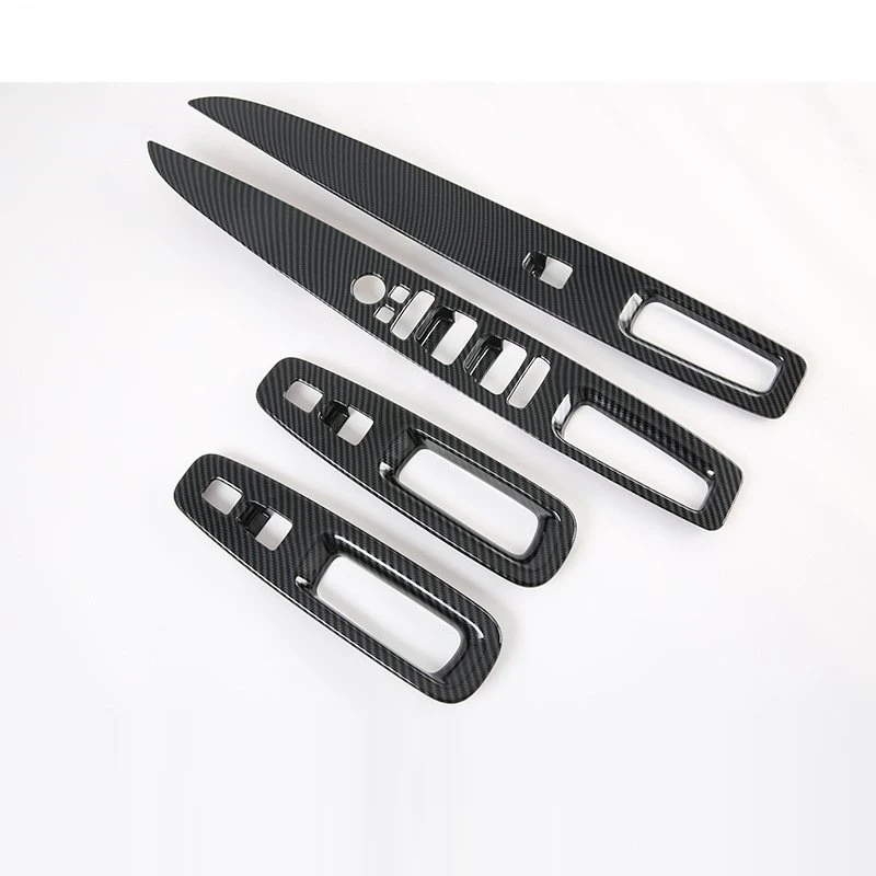 For Hyundai Elantra 2021 Left Hand Drive 4PCS Carbon Fiber ABS Car Door Window Lift Switch Buttons Cover Molding Car Styling For Hyundai Elantra 2021 Left Hand Drive 4PCS Carbon Fiber ABS Car Door Window Lift Switch Buttons Cover Molding Car Styling