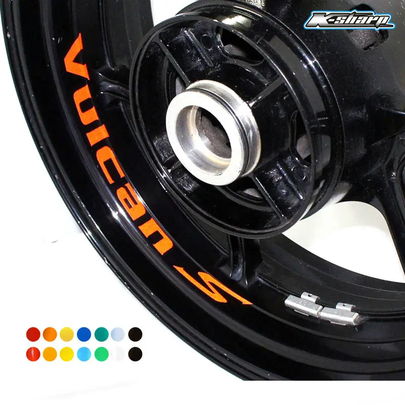 

8 X CUSTOM INNER RIM DECALS WHEEL Reflective STICKERS STRIPES FIT KAWASAKI VUICAN S