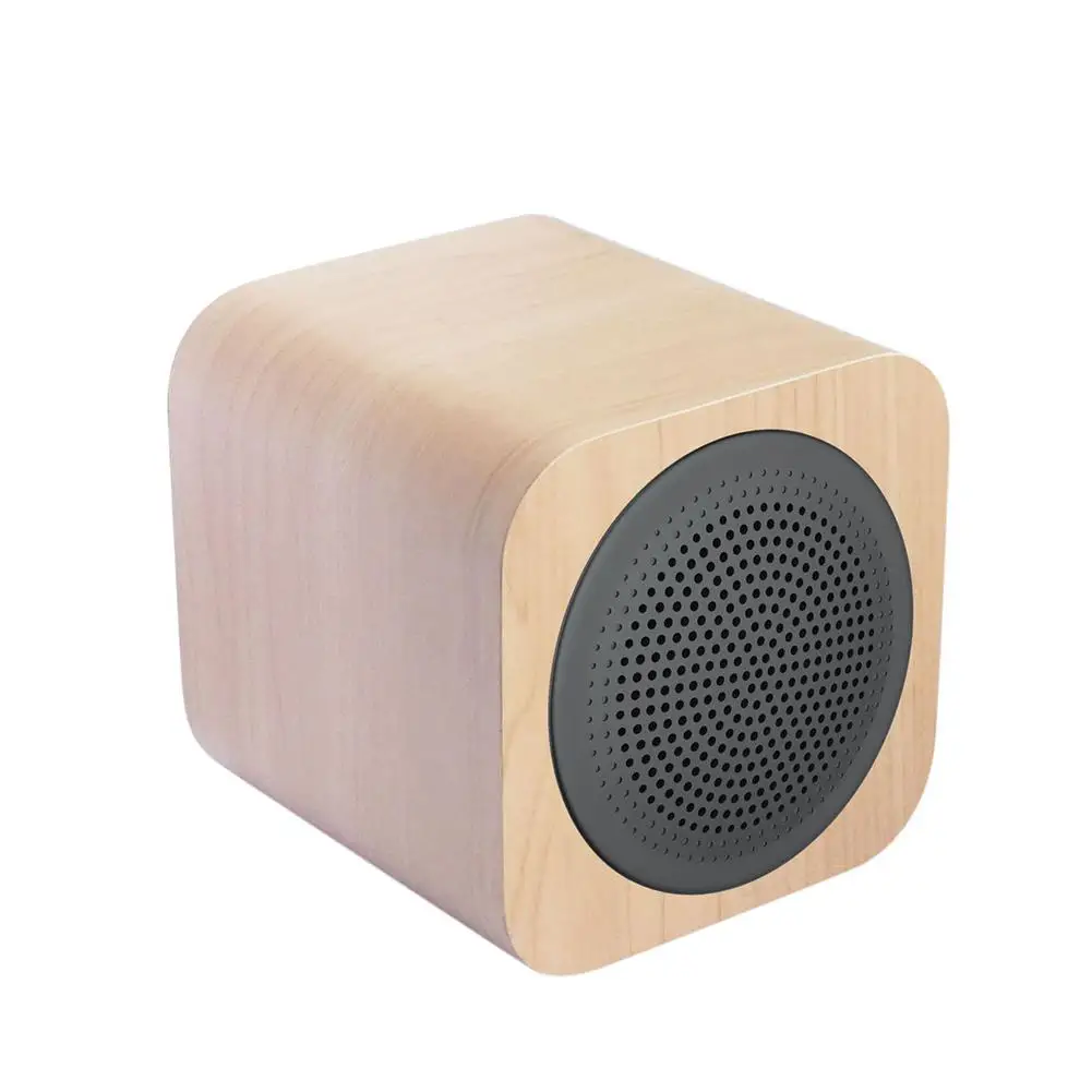 Деревянный беспроводной bluetooth динамик светодиодные миниатюрные портативные