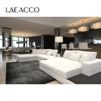laeacco modern living room fireplace sofa carpet light interior photographic backgrounds photography backdrops for photo studio