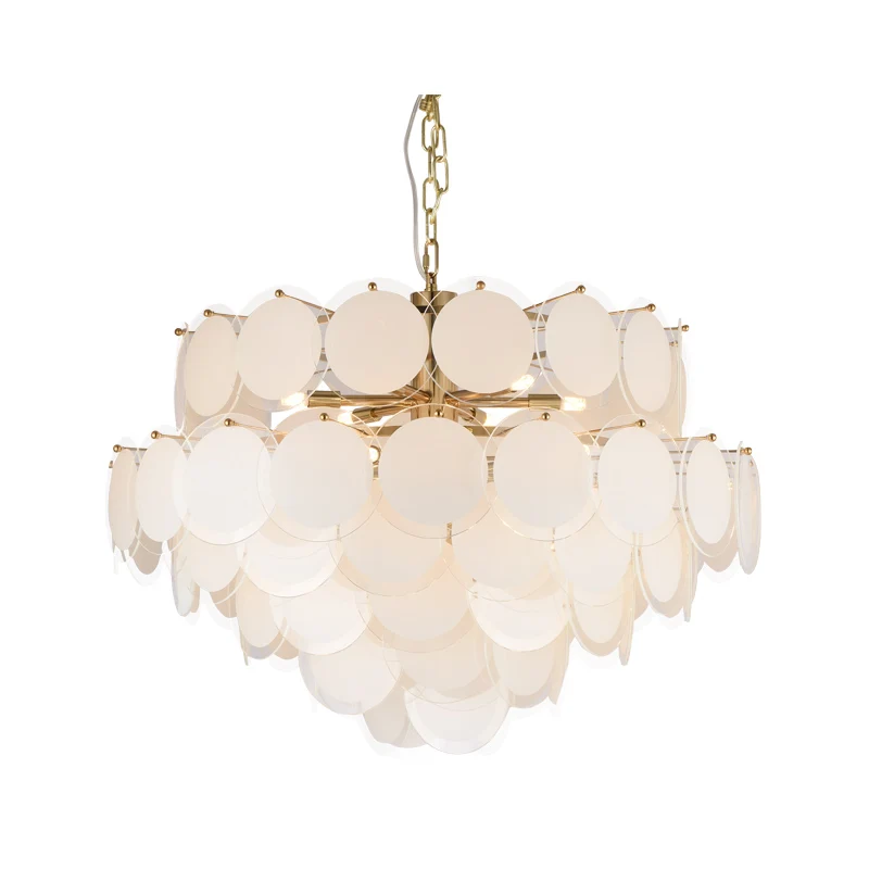 Креативная стеклянная люстра в стиле постмодерн с листьями Скандинавская лампа