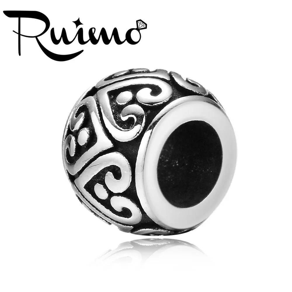 Бусины шармы из нержавеющей стали для браслета 5 мм|Бусины| |